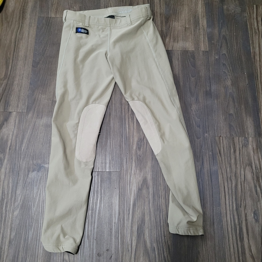 Irideon Women Cargo Cadence Knee Patch Riding Tights L Equestrian Breeches Tan